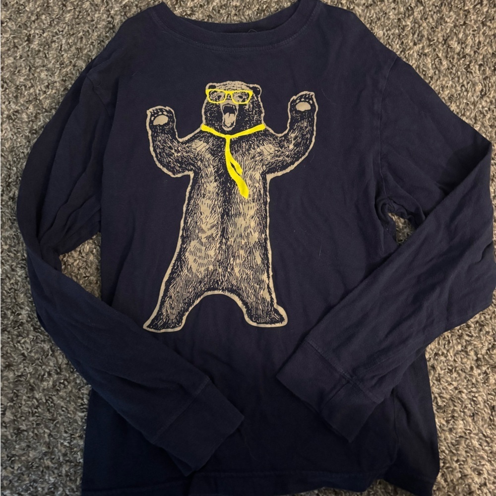 Gymboree Kids Size 8 Dark Blue Bear Shirt
